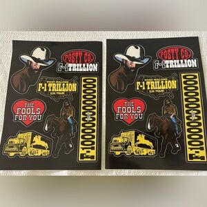 🖤 Set of Two Post Malone F-1 Trillion Tour Stickers 🖤